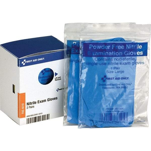 PRO-SAFE - Size L, 2 mil, Medical Grade, Powder Free Nitrile Disposable Gloves - Blue, Smooth, Ambidextrous - Benchmark Tooling