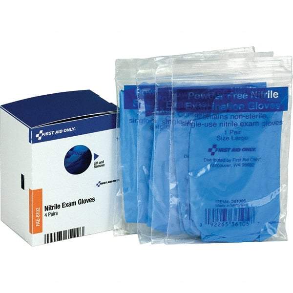 PRO-SAFE - Size L, 2 mil, Medical Grade, Powder Free Nitrile Disposable Gloves - Blue, Smooth, Ambidextrous - Benchmark Tooling