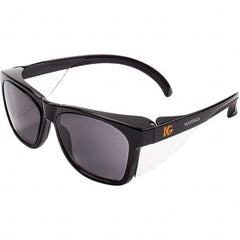 KleenGuard - Smoke Lenses, Framed Safety Glasses - Anti-Fog, Black Frame, Size Universal, Wrap Around - Benchmark Tooling