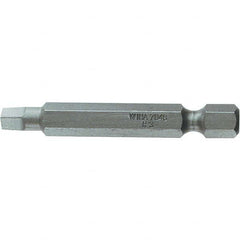 Wiha - #1" Square Size Power Bit - 1/4" Drive, 2" OAL - Benchmark Tooling