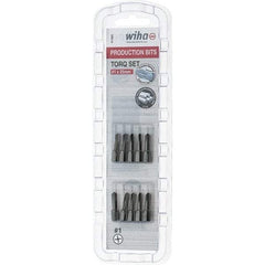Wiha - 1/4" Drive, #1 Torq-Set Screwdriver Bit - 1" OAL - Benchmark Tooling