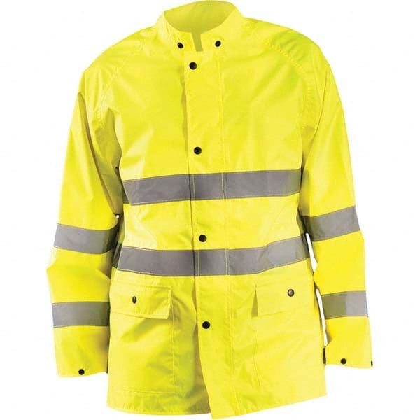 OccuNomix - Size S Hi-Viz Yellow Waterproof Jacket - Benchmark Tooling