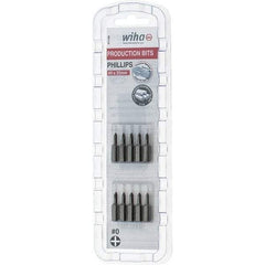 Wiha - #0, Phillips & Insert Screwdriver Bit - 1/4" Drive, 1" OAL - Benchmark Tooling