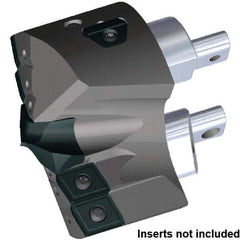 Kennametal - Series KSEM Plus, 84mm Diam Grade B1 140° Replaceable Drill Tip - Steel, Uncoated, 9 Seat Size, Through Coolant - Benchmark Tooling