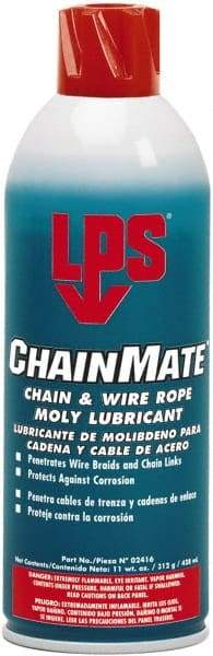 LPS - 16 oz Aerosol Extreme Temperature Chain & Cable Lubricant - Gray/Black, 0 to 300°F - Benchmark Tooling