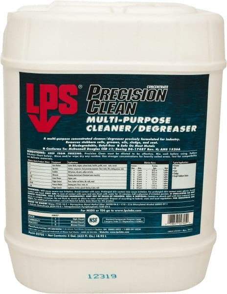 LPS - 5 Gallon Pail Contact Cleaner - Nonflammable, Food Grade - Benchmark Tooling