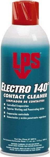 LPS - 11 Ounce Bottle Contact Cleaner - 144°F Flash Point, 15.14 kV Dielectric Strength, Flammable, Plastic Safe - Benchmark Tooling