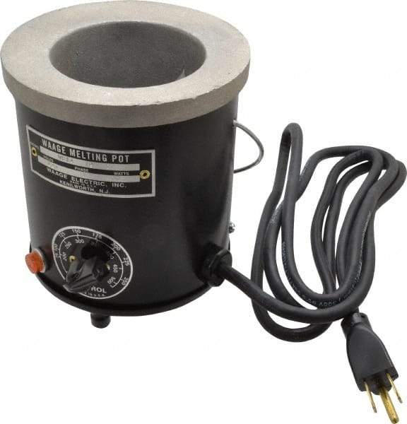 WAAGE - 1 Pint, 3" Deep, 150 to 450°F, Dip Coat Pot - 3-1/2" ID, 115 Volts, 400 Watts - Benchmark Tooling