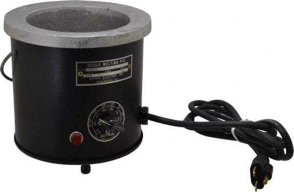 WAAGE - 1 Qt, 3-1/2" Deep, 150 to 450°F, Dip Coat Pot - 5" ID, 230 Volts, 600 Watts - Benchmark Tooling