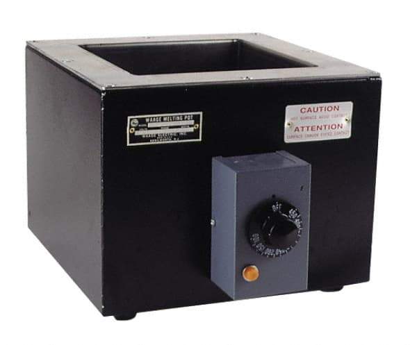 WAAGE - 3 Lb, 2" Deep, 200 to 550°F, Dip Coat Pot - 4 x 12" Inside Dimension, 120 Volts, 1000 Watts - Benchmark Tooling