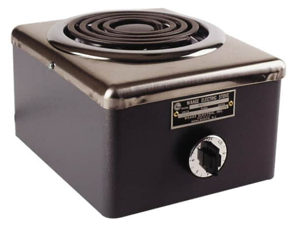 WAAGE - 10" Long x 8 Wide x 7" High, 230 Volt Hot Plate - 1 Burner, 1500 Watt, 7 Amps - Benchmark Tooling