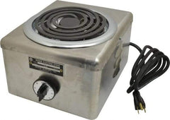 WAAGE - 10" Long x 8 Wide x 7" High, 115 Volt Hot Plate - 1 Burner, 1500 Watt, 13 Amps - Benchmark Tooling