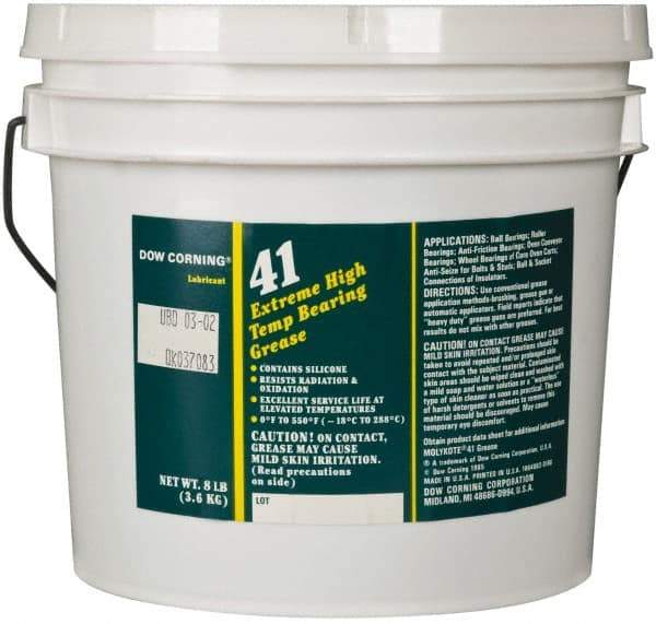 Dow Corning - 8 Lb Can Lithium High Temperature Grease - Black, High Temperature, 550°F Max Temp, NLGIG 2, - Benchmark Tooling