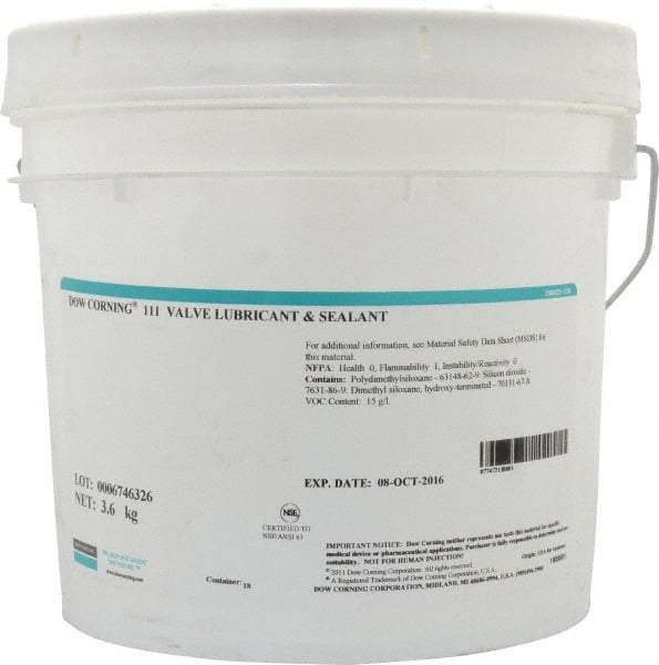 Dow Corning - 8 Lb Can Silicone/Moly Lubricant - White/Light Gray, -40°F to 392°F, Food Grade - Benchmark Tooling