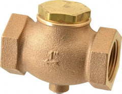 Conrader - 1" Bronze Check Valve - Inline, FNPT x FNPT - Benchmark Tooling