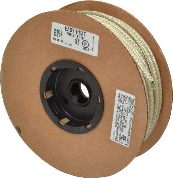 EasyHeat - 100' Long, 120 Input Volt, Easy Heat Self Regulating Residential Heat Protection Cable - 3 Watt - Benchmark Tooling