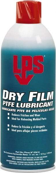 LPS - 16 oz Aerosol Dry Film with PTFE Lubricant - White, 500°F Max - Benchmark Tooling