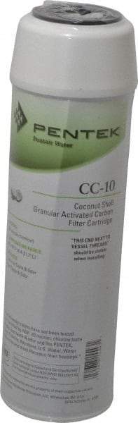Pentair - 2-7/8" OD, 20µ, Granular Activated Carbon Maximum Absorption Cartridge Filter - 9-3/4" Long, Reduces Tastes, Odors & Sediments - Benchmark Tooling