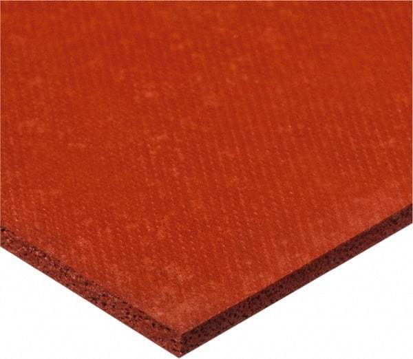 Value Collection - 12" Long, 12" Wide, Silicone Foam Rubber Foam Sheet - 50 to 70 Durometer, Red, -100 to 500°F, 90 psi Tensile Strength, Adhesive Backing - Benchmark Tooling