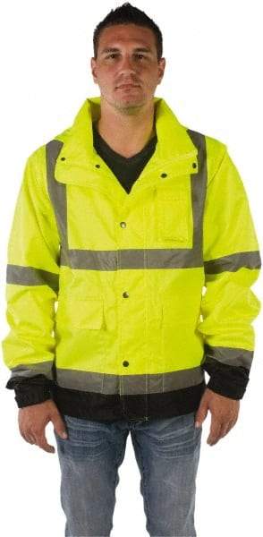 Utility Pro Wear - Size M, Yellow, Rain Jacket - 5 Pockets - Benchmark Tooling
