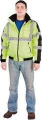 Utility Pro Wear - Size L Cold Weather & High Visibility Jacket - Yellow, Polyester & Teflon, Zipper Closure - Benchmark Tooling