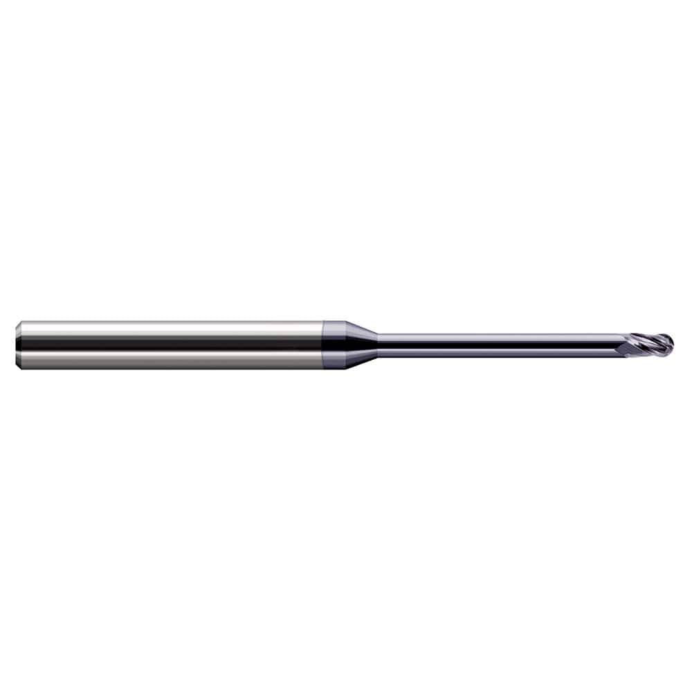 Harvey Tool - 0.04" Diam, 0.06" LOC, 3 Flute Solid Carbide Ball End Mill