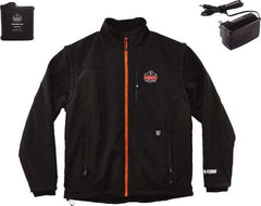 Ergodyne - Size 3XL Heated & Cold Weather Jacket - Black, Polyester, Zipper Closure, 50 to 54" Chest - Benchmark Tooling