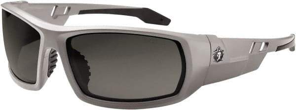 Ergodyne - Smoke Lenses, Framed Safety Glasses - Uncoated Lenses, Size Universal, Wrap Around - Benchmark Tooling