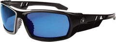Ergodyne - Blue Lenses, Framed Safety Glasses - Uncoated Lenses, Size Universal, Wrap Around - Benchmark Tooling