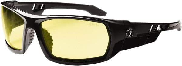 Ergodyne - Yellow Lenses, Framed Safety Glasses - Uncoated Lenses, Size Universal, Wrap Around - Benchmark Tooling