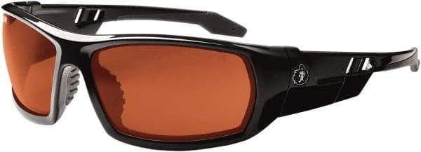 Ergodyne - Copper Lenses, Framed Safety Glasses - Uncoated Lenses, Size Universal, Wrap Around - Benchmark Tooling