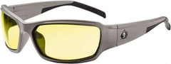 Ergodyne - Yellow Lenses, Framed Safety Glasses - Uncoated Lenses, Size Universal, Wrap Around - Benchmark Tooling