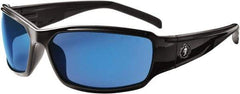 Ergodyne - Blue Lenses, Framed Safety Glasses - Uncoated Lenses, Size Universal, Wrap Around - Benchmark Tooling