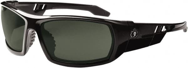 Ergodyne - Green Lenses, Framed Polarized Glasses - Uncoated Lenses, Size Universal, Wrap Around - Benchmark Tooling