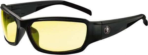 Ergodyne - Yellow Lenses, Framed Safety Glasses - Uncoated Lenses, Size Universal, Wrap Around - Benchmark Tooling