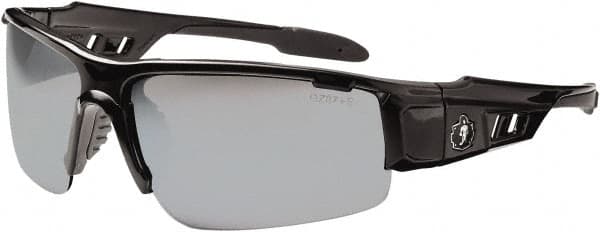 Ergodyne - Silver Lenses, Framed Safety Glasses - Uncoated Lenses, Size Universal, Wrap Around - Benchmark Tooling