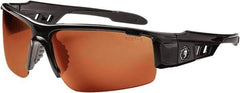 Ergodyne - Copper Lenses, Framed Safety Glasses - Uncoated Lenses, Size Universal, Wrap Around - Benchmark Tooling