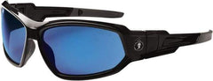 Ergodyne - Blue Lenses, Framed Safety Glasses - Uncoated Lenses, Size Universal, Wrap Around - Benchmark Tooling