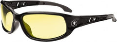 Ergodyne - Yellow Lenses, Framed Safety Glasses - Uncoated Lenses, Size Universal, Wrap Around - Benchmark Tooling