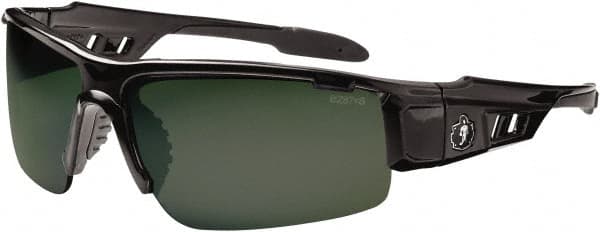 Ergodyne - Green Lenses, Framed Polarized Glasses - Uncoated Lenses, Size Universal, Wrap Around - Benchmark Tooling