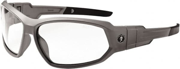 Ergodyne - Clear Lenses, Framed Safety Glasses - Uncoated Lenses, Size Universal, Wrap Around - Benchmark Tooling