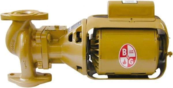 Bell & Gossett - .33 hp, 1 Phase, Bronze Housing, Cast Bronze Impeller, Inline Circulator Pump - 115/230V Volt, 60 Hz Hz, 125 Max psi, 120V Motor - Benchmark Tooling