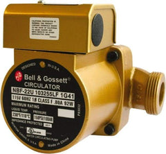 Bell & Gossett - 0.05 hp, 1 Phase, Bronze Housing, Noryl Impeller, Inline Circulator Pump - 115/230V Volt, 60 Hz Hz, 125 Max psi, 120V Motor - Benchmark Tooling