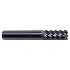 5/8" Dia. - 3-1/2" OAL - 45° Helix Bright Carbide End Mill - 6 FL - Benchmark Tooling