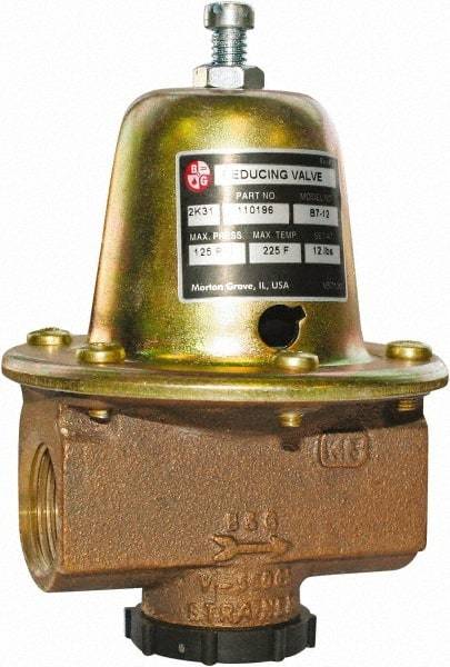 Bell & Gossett - 3/4" Inlet, 3/4" Outlet, FNPT, Reducing Valve - 125 Max psi, Lead Free Brass - Benchmark Tooling