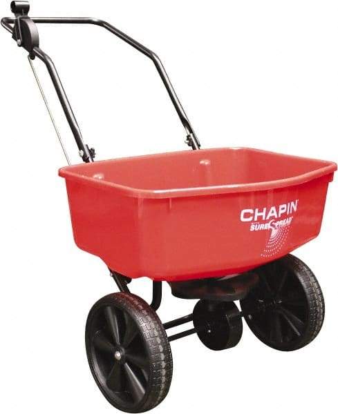 Chapin - 70 Lb Powder Coated Steel Walk Behind Broadcast Landscape Spreader - 10" Solid Rubber Wheels - Benchmark Tooling