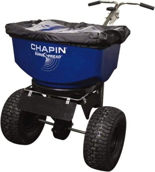 Chapin - 100 Lb Stainless Steel Walk Behind Broadcast Landscape Spreader - 14" Pneumatic Wheels - Benchmark Tooling