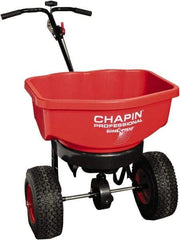 Chapin - 80 Lb Powder Coated Steel Walk Behind Broadcast Landscape Spreader - 12" Pneumatic Wheels - Benchmark Tooling