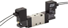 ARO/Ingersoll-Rand - 10-32" Inlet x Solenoid Actuator, Solenoid Return, 2 Position, Body Ported Solenoid Air Valve - 24 VDC Input, 1/4 CV, 4 Way, 115 psi, 122° Max Temp - Benchmark Tooling