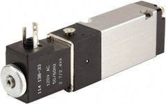 ARO/Ingersoll-Rand - 1/8" Inlet x 1/8" Outlet, Solenoid Actuator, Spring Return, 2 Position, Body Ported Solenoid Air Valve - 120 VAC Input, 0.7 CV, 4 Way, 115 psi, 122° Max Temp - Benchmark Tooling
